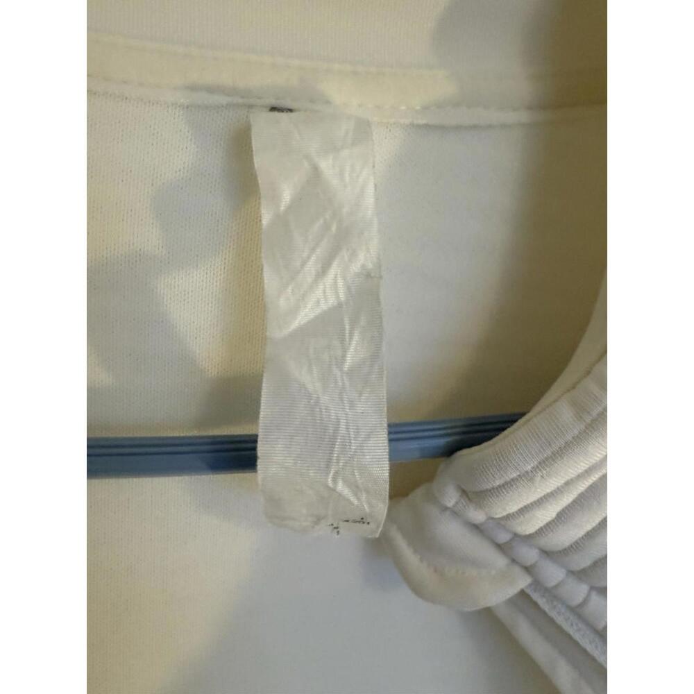 Mondetta Activewear Jacket White Cream Measures Women’s Large Asymmetrical - Picture 9 of 9